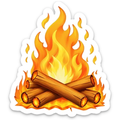 simple bonfire  sticker