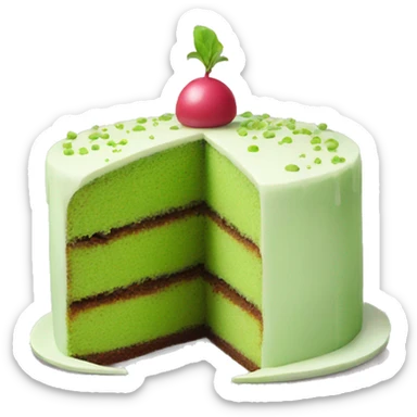 matcha cake sticker