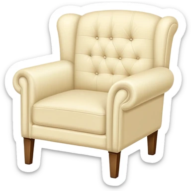 Cream colored chair sticker