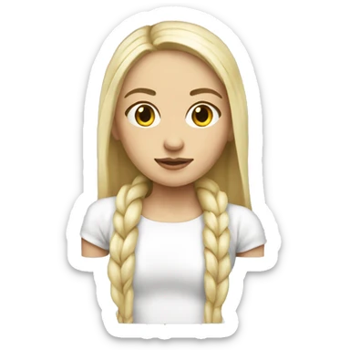 female slavic blonde white skinny legend full length  sticker