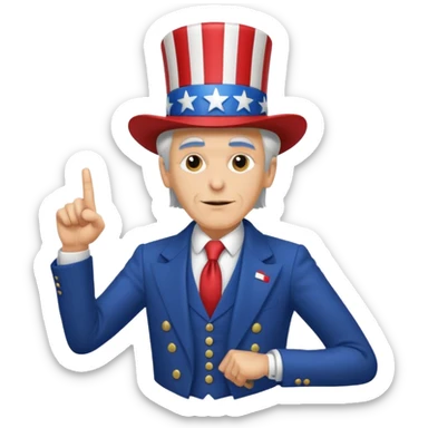 onkel sam pointing sticker