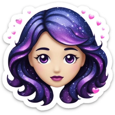 Glitter dark romance sticker