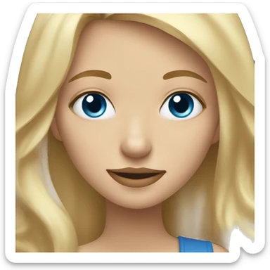 blonde girl with blue eyes holding blonde norwich terrior sticker