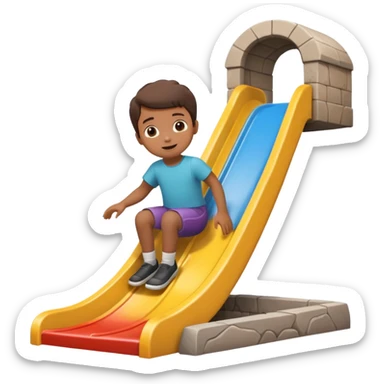 Kaydiraktan mezara giden cocuk sticker