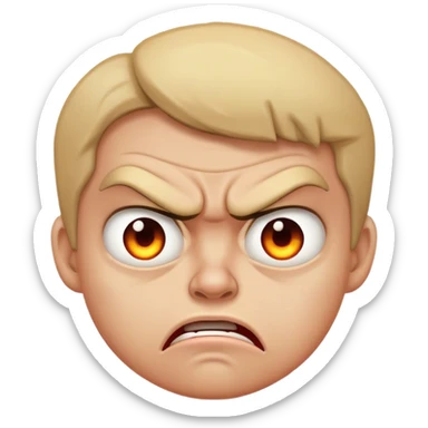 disgusted angry face sticker