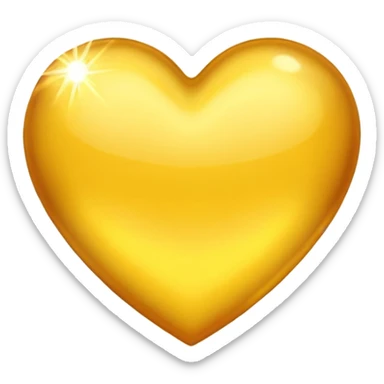 yellow heart with a radiant light burst sticker