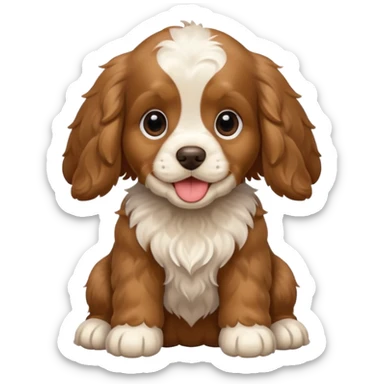 Russian Cocker Spaniel puppy playing sticker