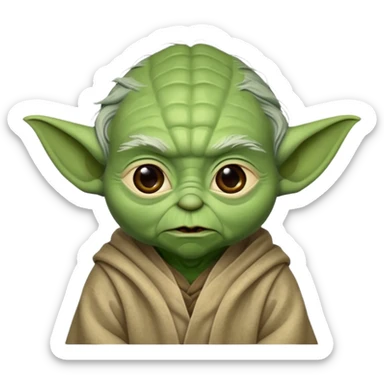 profile of yoda sticker