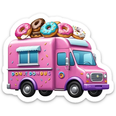extravagant donut truck sticker