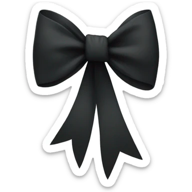 Black bow sticker