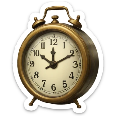 vintage clock sticker