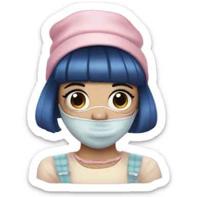 Melanie Martinez with a portals mask sticker