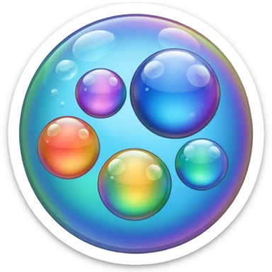 multiple bubbles each one separate sticker