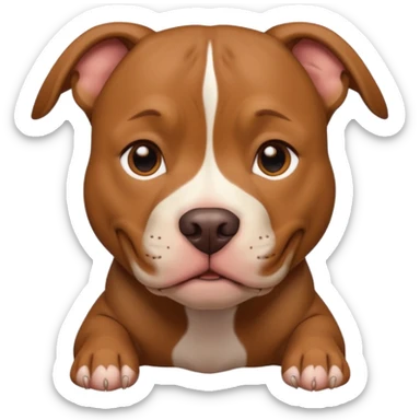 Un pitbull de carita tierna  sticker