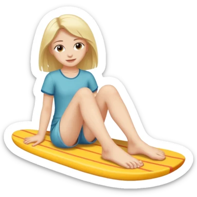 Fille montrant ses pieds sticker