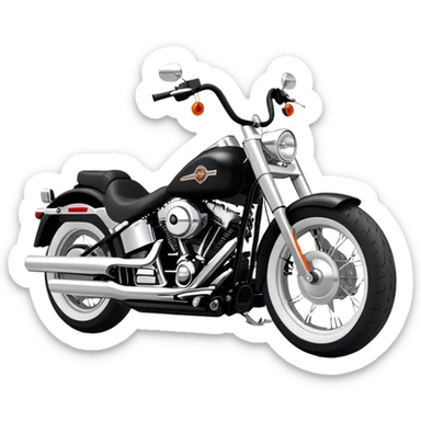 Harley-Davidson Cruiser - Harley-Davidson Softail (Model Year: 2021) (Iconic colour: Black) sticker