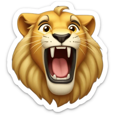 simba lion roar sticker