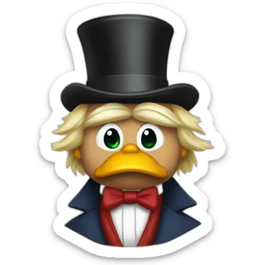 Trump as scrooge mcduck sticker
