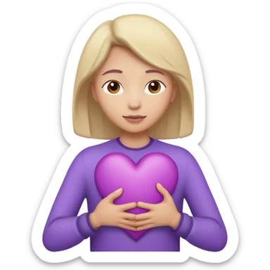 Beby Arms hug a dull Purple Heart sticker