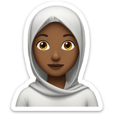 muslim girl with brown skin sticker