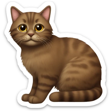 brown-furry-scottish-cat sticker