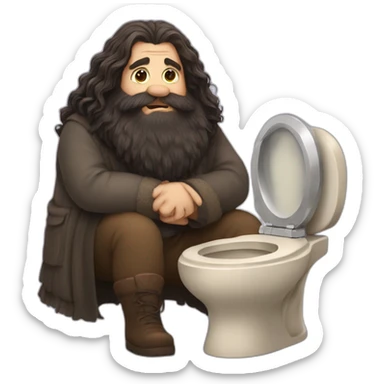 Hagrid au toilette sticker