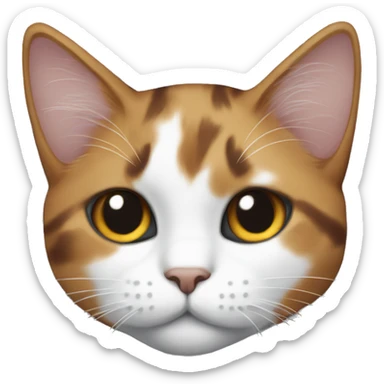 Calico Cat loafing on a grey blanket sticker