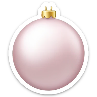 pale pink christmas bauble sticker