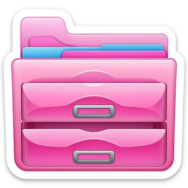 pink app drawer folder sticker