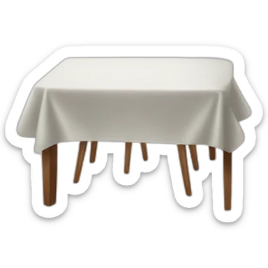 table and table cloth plus one chair sticker