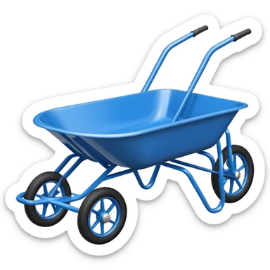 wheelbarrow car hybrid vehicle with wheels and steering wheel sticker