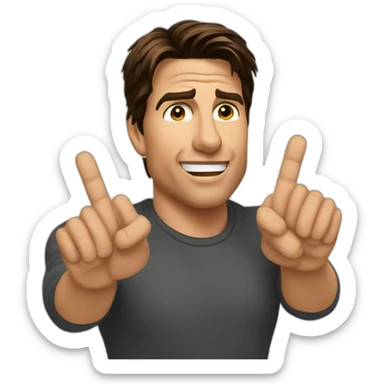Tom cruise ok sign sticker