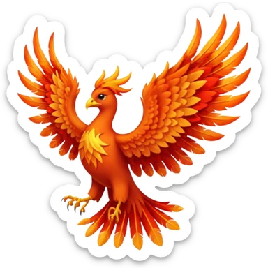 Phoenix rising sticker