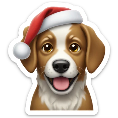Christmas dog sticker