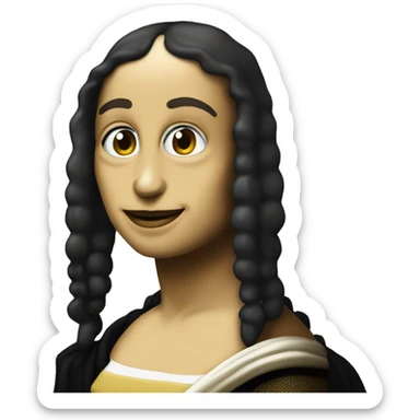 sci-fi mona lisa sticker