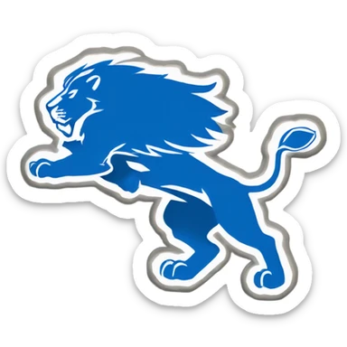 Detroit lions logo sticker