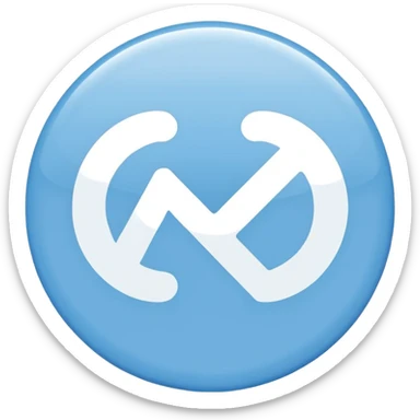 Un rond bleu clair avec le signe correcte en blanc  sticker