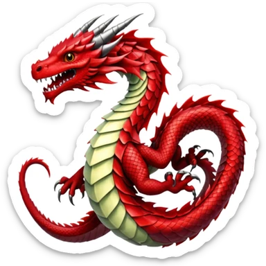 red dragon 4k real sticker
