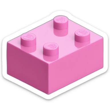 Pink lego brick sticker