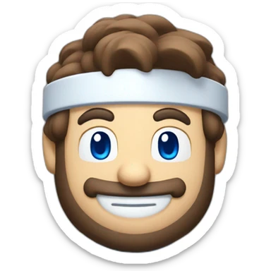 smiling blue and white dr mario pill sticker