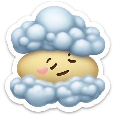 Merge cloud pillow ☁️ with prayer emoji 🙏 sticker