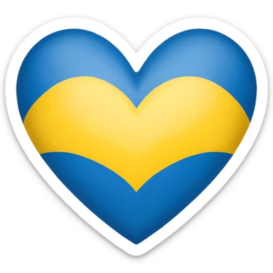 bandera de ucrania con forma de corazón sticker