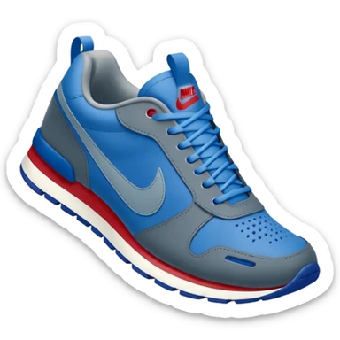 Tiburon con zapatillas nike azules sticker