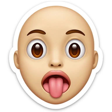 A face with toung out  sticker