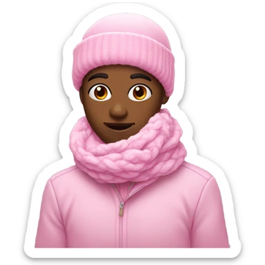 pink winter sticker