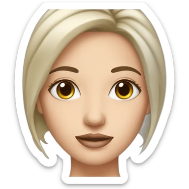 woman with mascara, skin care sticker