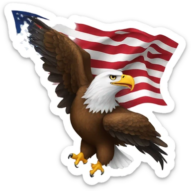 eagle-with-american-flag sticker
