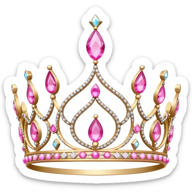pink tiara sticker