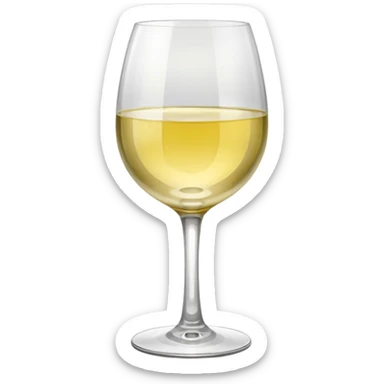 white wine different glass sticker