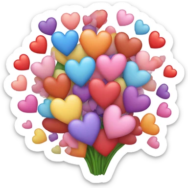 Bouquet of hearts  sticker